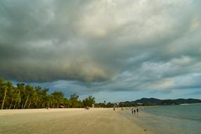 Landscape of Asian Malaysia ocean coast