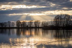 Sunset Lake Sky