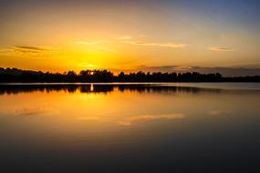 Landscape Pond Sun