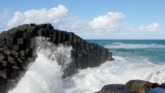 Coast Rough Seas Stormy