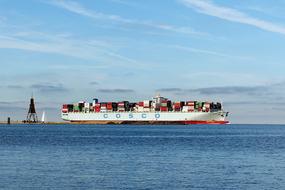 Landscape North Sea Container Ship