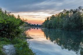 Nature River Sunset