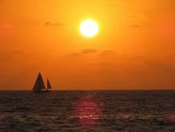 Sunset Sailboat Puerto