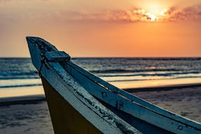 Boat Sunset Ocean