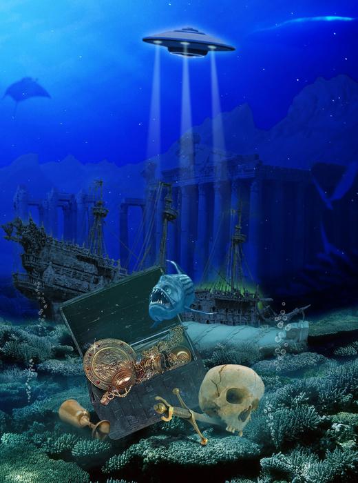 ocean alien object underwater
