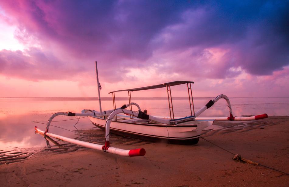 Beach Boat Dawn