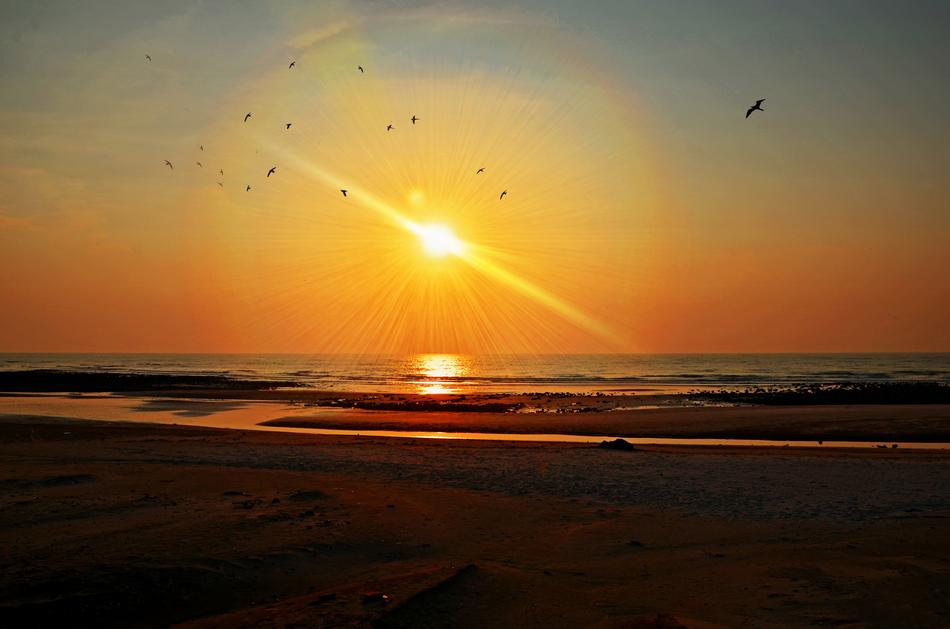Sunset Sea Beach