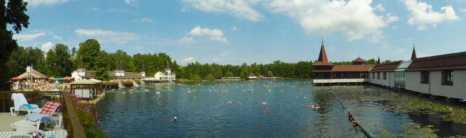 Heviz Hungary Lake panorama view