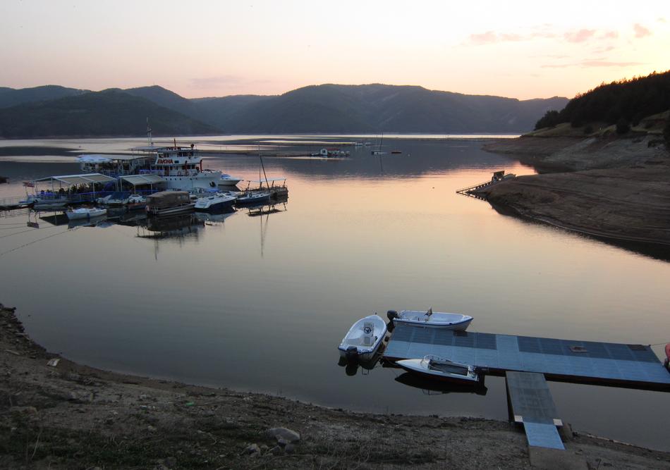 Kardzhaly Dam Sunset Of