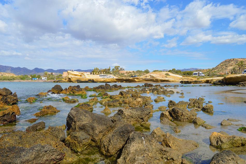 Beach With Rocks Cala Blue