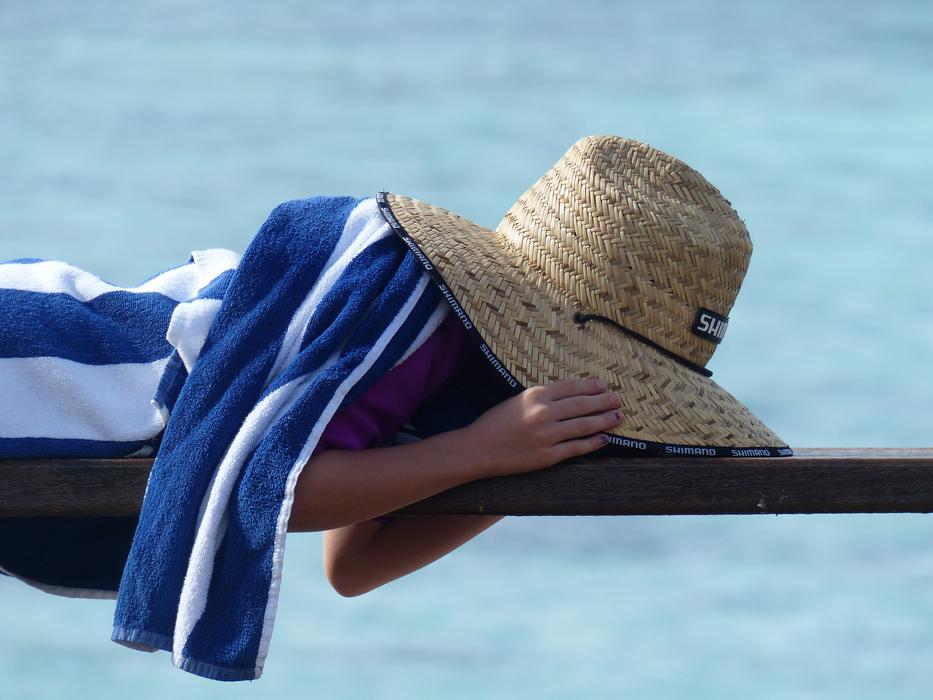 Resting Child by the sea