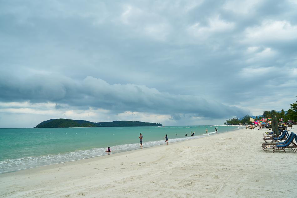 sandy beach by the sea view