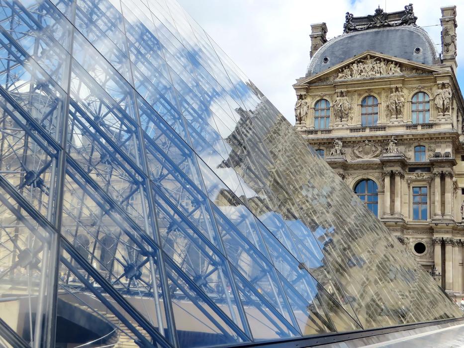 glass house in the city