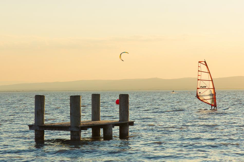 Sunset Windsurfing Surfer