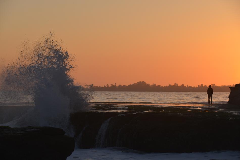 Close up of a wave splash shot