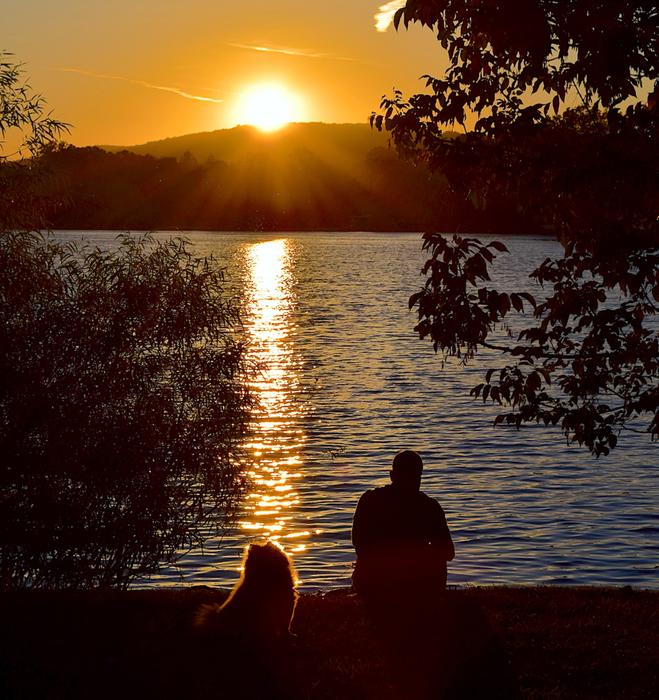 Sunset Lake Person