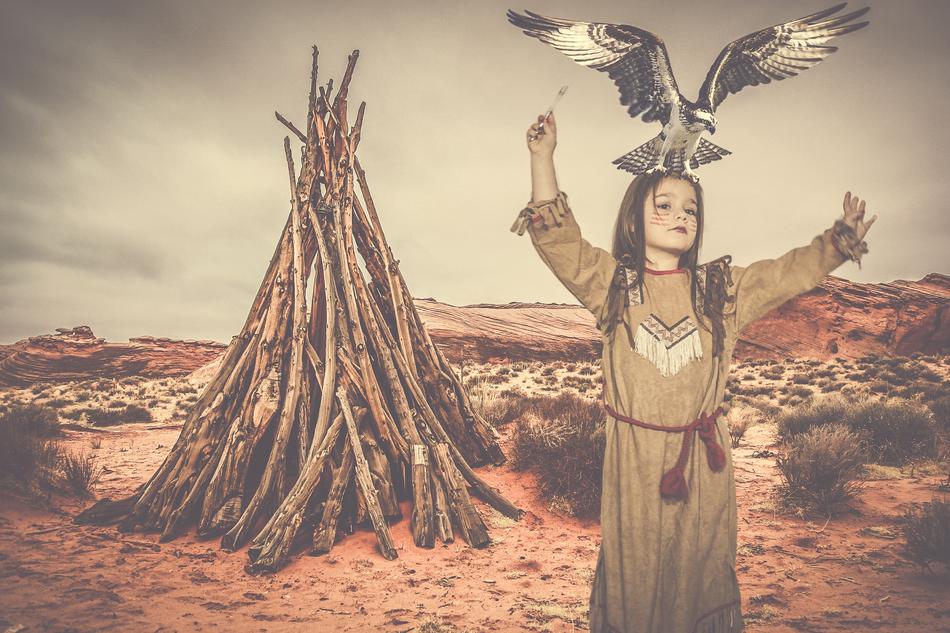 Indians Composing Bird Of Prey
