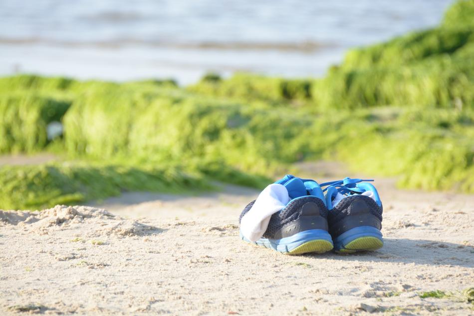 Comfort shoes on Sea Beach