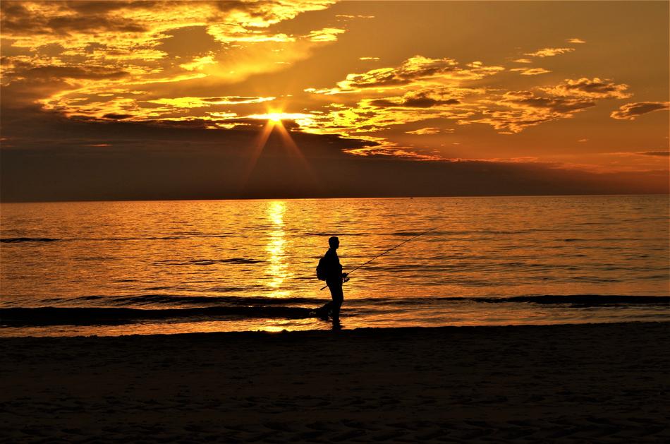 Angler Sea Sunset