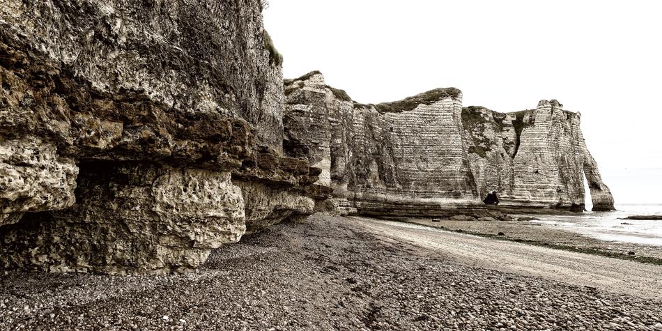 beach tucked away near the rocks