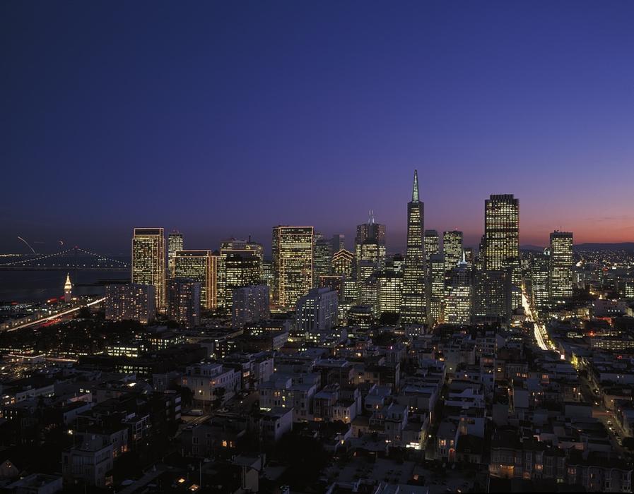 view of San Franciscos night sity