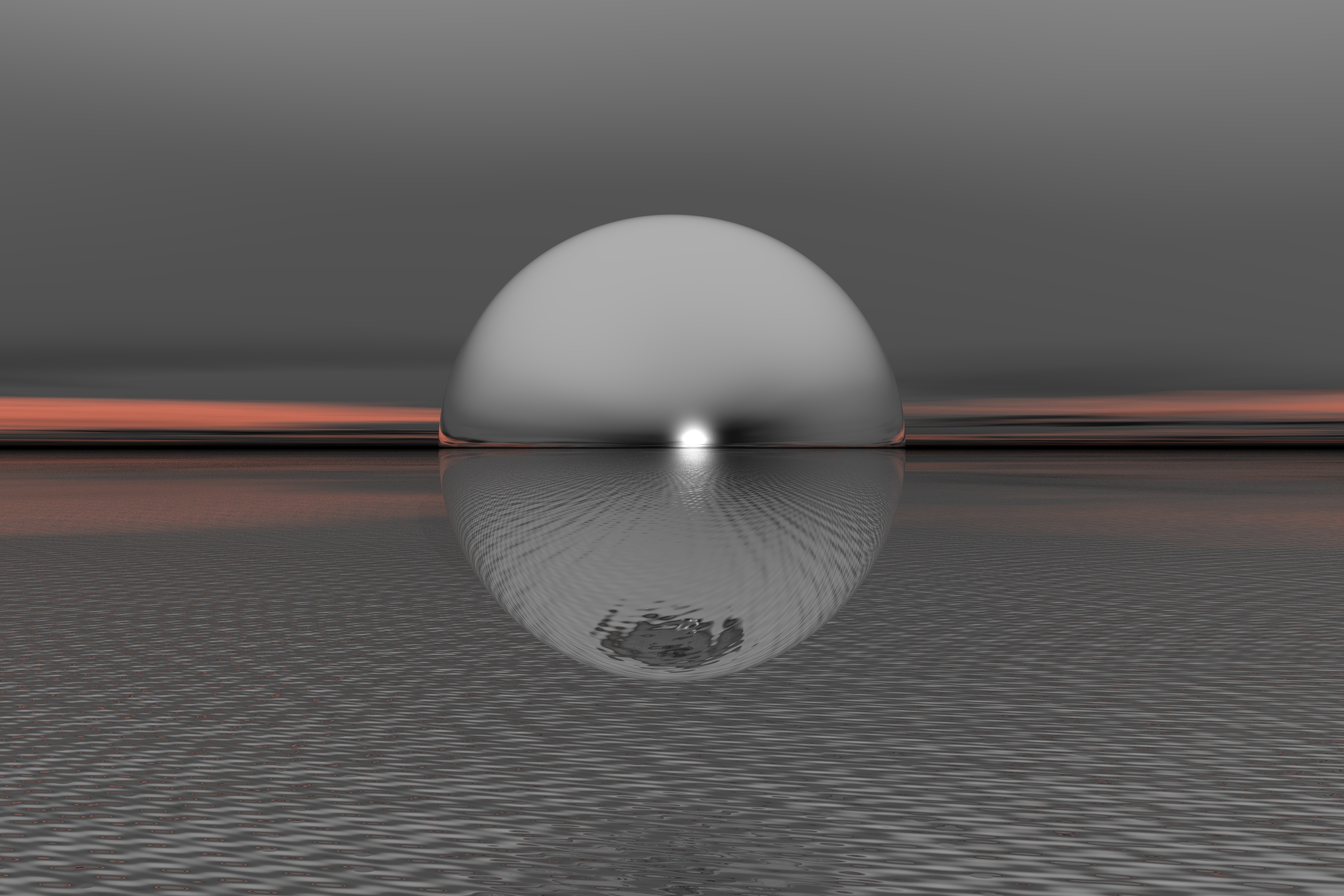 Sphere Reflection Sea Sky Water Free Image Download