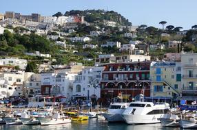yacht port in town