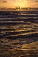 sunset on the horizon of the sea