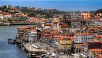 port city with houses