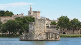 stone castle against the sea