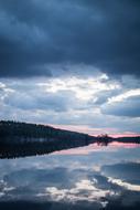 cloudy weather at the lake