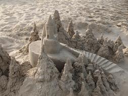 sandcastle on the beach