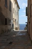stone building with sea view