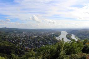 view of the city from the hill