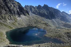 lake in the rocks of stone