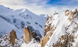 snowy high mountains cold