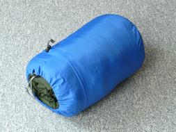 blue travel sleeping bag