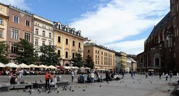 people resting near the street fair