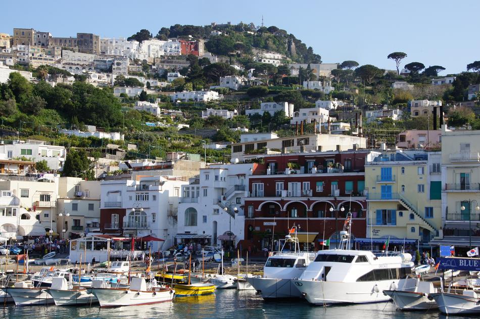 yacht port in town