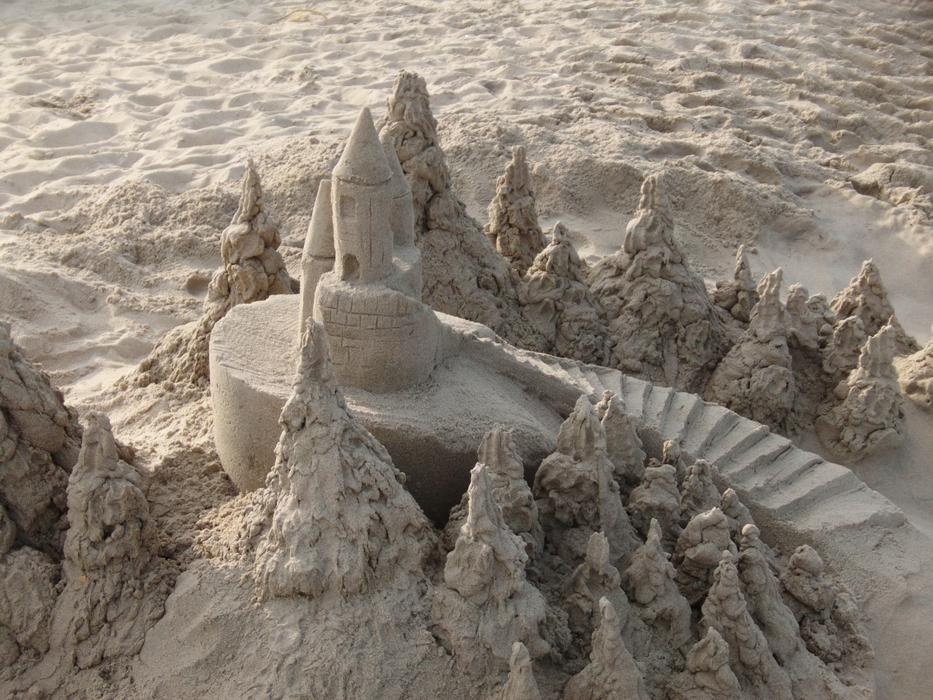 sandcastle on the beach