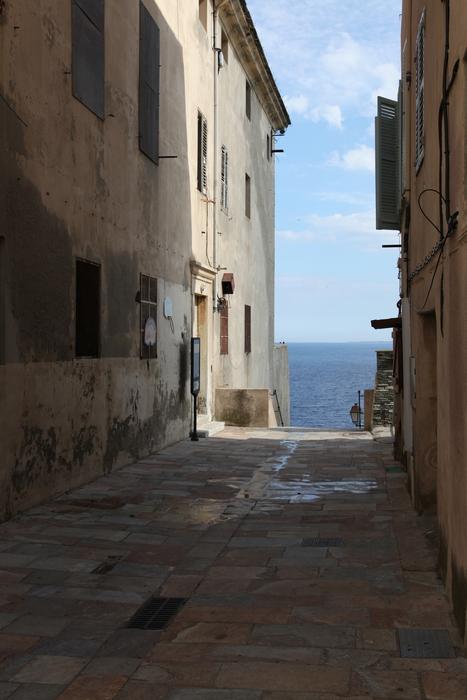 stone building with sea view