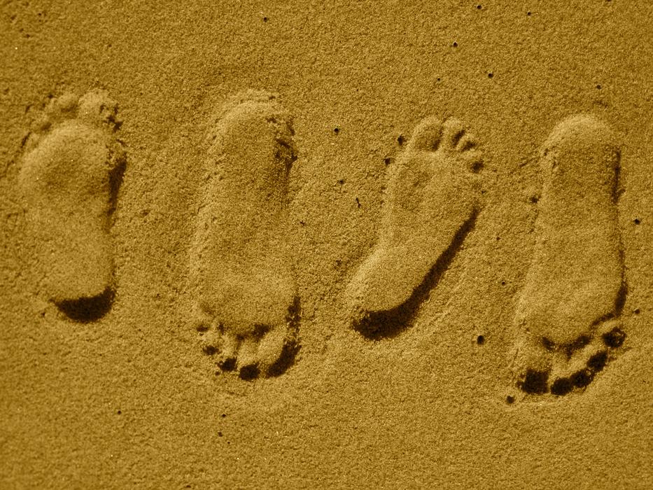 Footprints Steps Sand