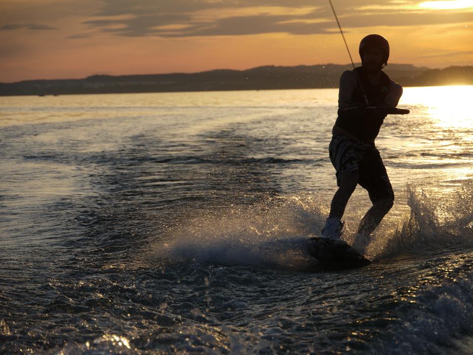 man is a water sportsman