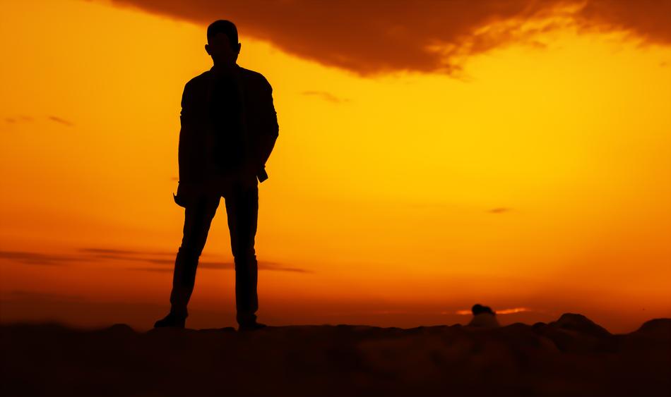 Silhouette Sunset Human