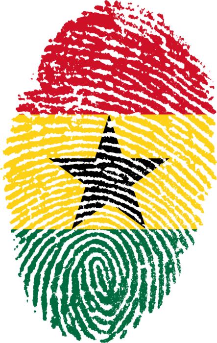 ghana flag fingerprint country