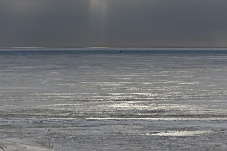ray of sunshine on the surface of the sea