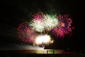 colored bright fireworks