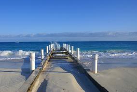 big bridge with sea landscape