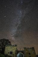 starry sky near the castle