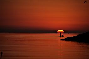 sun at the lake